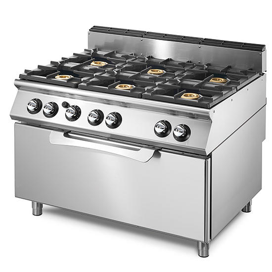 VS90120CFGG || GAS RANGE ON STATIC MAXI GAS OVEN - 6 BURNERS